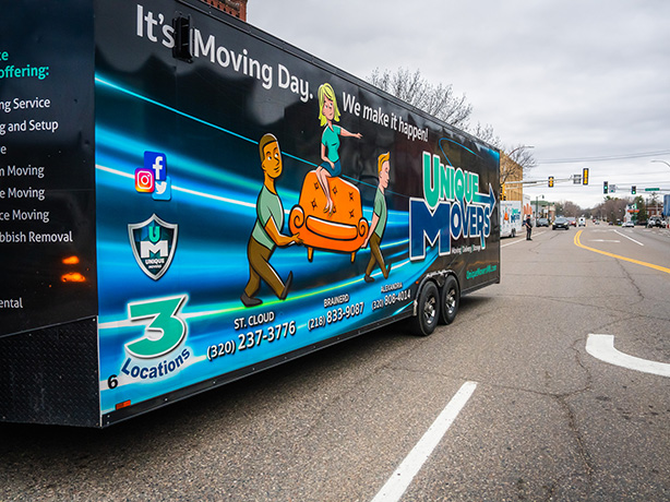 Unique Movers moving trailer