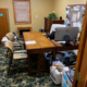 A home office preparing to be moved.